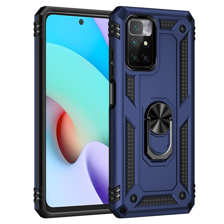 For Xiaomi Redmi 10 Shockproof TPU + PC Phone Case with 360 Degree Rotating Holder(Blue) - free shipping - PMC TechLife - Order now!