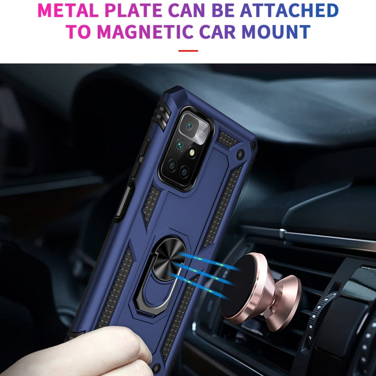 For Xiaomi Redmi 10 Shockproof TPU + PC Phone Case with 360 Degree Rotating Holder(Blue) - free shipping - PMC TechLife - Order now!