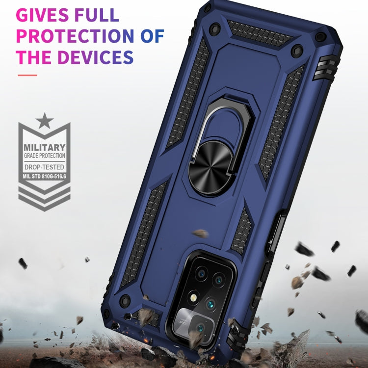 For Xiaomi Redmi 10 Shockproof TPU + PC Phone Case with 360 Degree Rotating Holder(Blue) - free shipping - PMC TechLife - Order now!