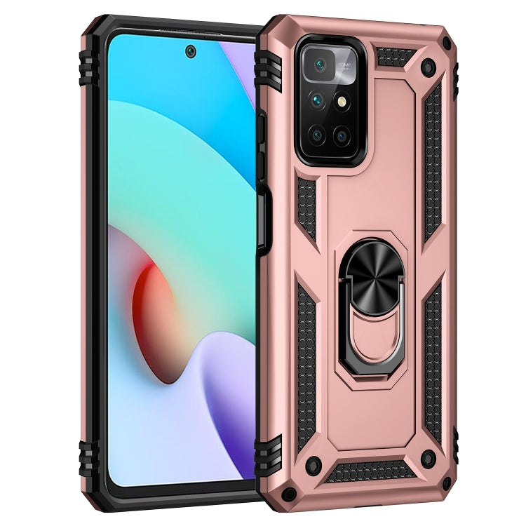 For Xiaomi Redmi 10 Shockproof TPU + PC Phone Case with 360 Degree Rotating Holder(Rose Gold) - free shipping - PMC TechLife - Order now!