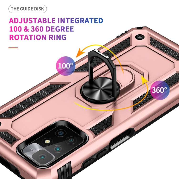 For Xiaomi Redmi 10 Shockproof TPU + PC Phone Case with 360 Degree Rotating Holder(Rose Gold) - free shipping - PMC TechLife - Order now!