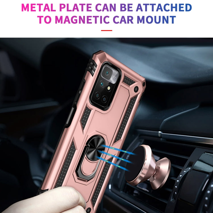 For Xiaomi Redmi 10 Shockproof TPU + PC Phone Case with 360 Degree Rotating Holder(Rose Gold) - free shipping - PMC TechLife - Order now!