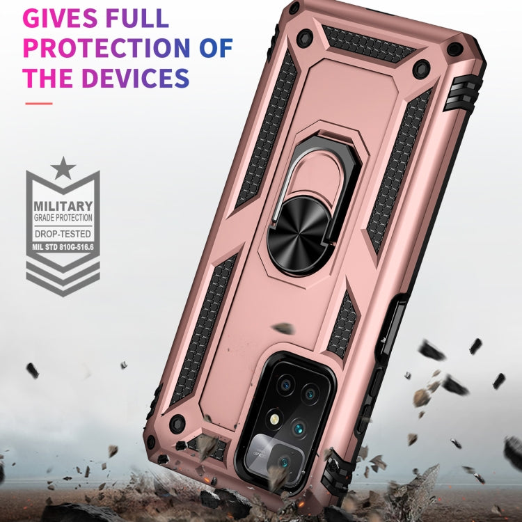 For Xiaomi Redmi 10 Shockproof TPU + PC Phone Case with 360 Degree Rotating Holder(Rose Gold) - free shipping - PMC TechLife - Order now!