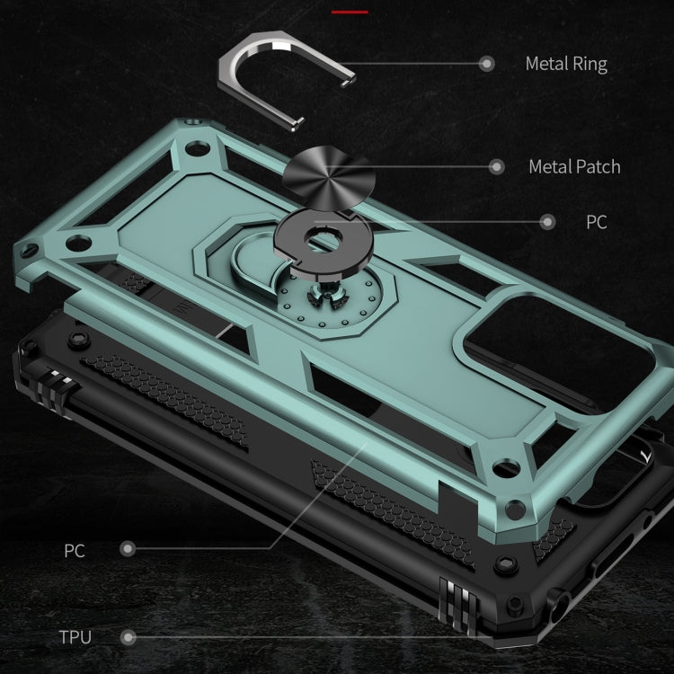 For Xiaomi Redmi 10 Shockproof TPU + PC Phone Case with 360 Degree Rotating Holder(Dark Green) - free shipping - PMC TechLife - Order now!