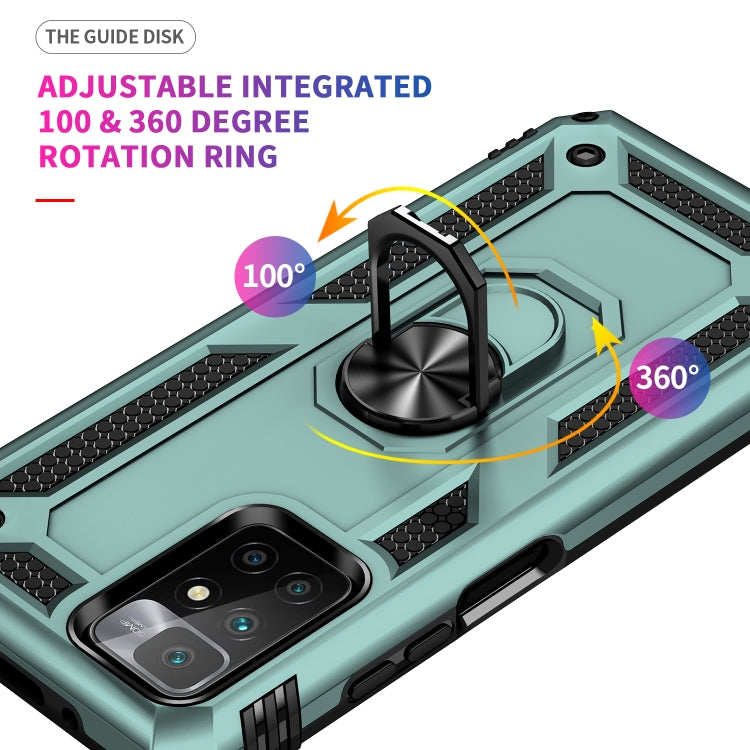For Xiaomi Redmi 10 Shockproof TPU + PC Phone Case with 360 Degree Rotating Holder(Dark Green) - free shipping - PMC TechLife - Order now!