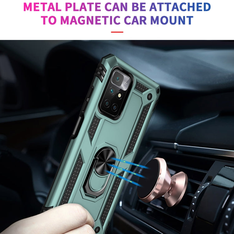 For Xiaomi Redmi 10 Shockproof TPU + PC Phone Case with 360 Degree Rotating Holder(Dark Green) - free shipping - PMC TechLife - Order now!