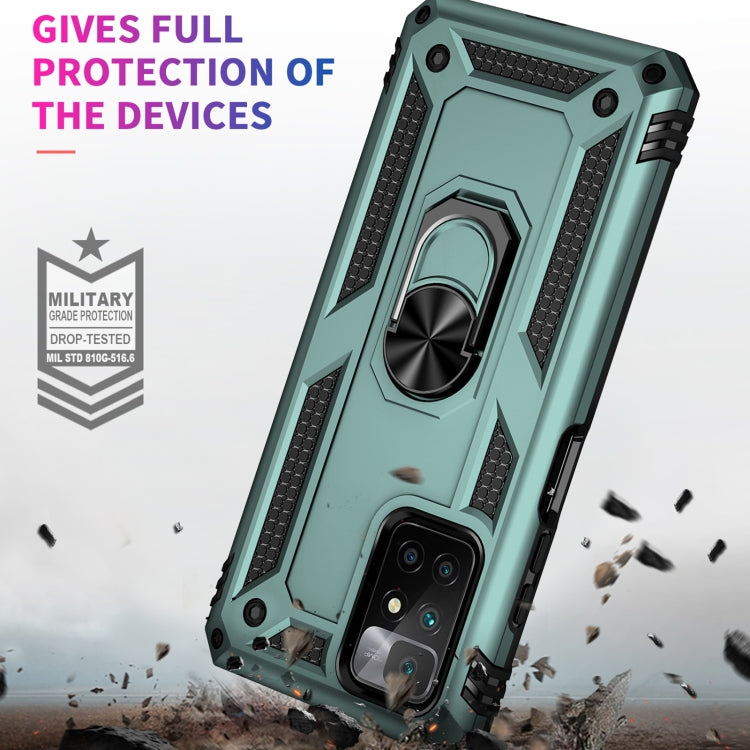 For Xiaomi Redmi 10 Shockproof TPU + PC Phone Case with 360 Degree Rotating Holder(Dark Green) - free shipping - PMC TechLife - Order now!