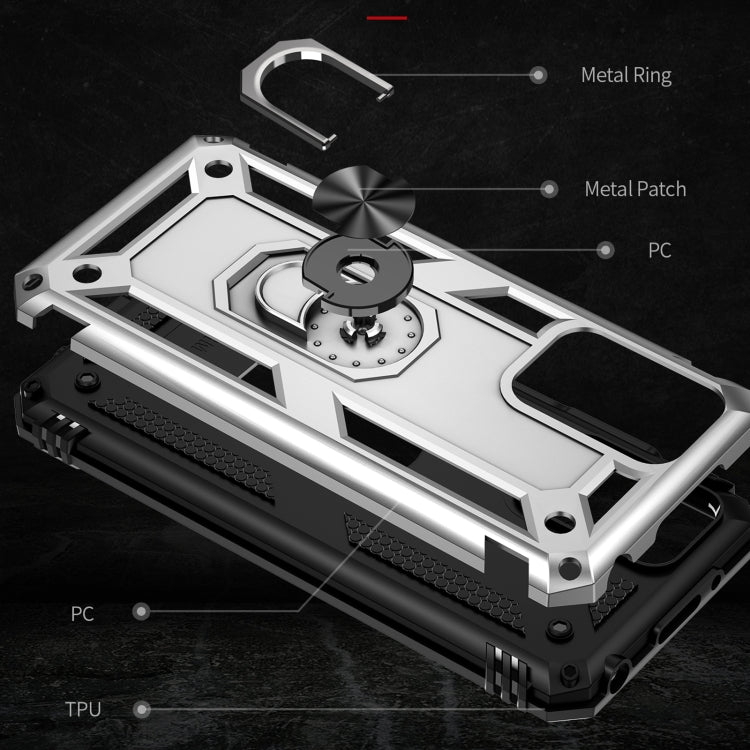 For Xiaomi Redmi 10 Shockproof TPU + PC Phone Case with 360 Degree Rotating Holder(Silver) - free shipping - PMC TechLife - Order now!
