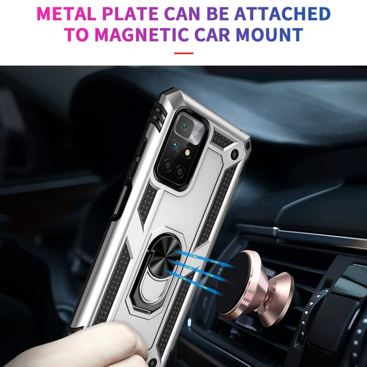 For Xiaomi Redmi 10 Shockproof TPU + PC Phone Case with 360 Degree Rotating Holder(Silver) - Xiaomi Cases by PMC Jewellery | Online Shopping South Africa | PMC Jewellery