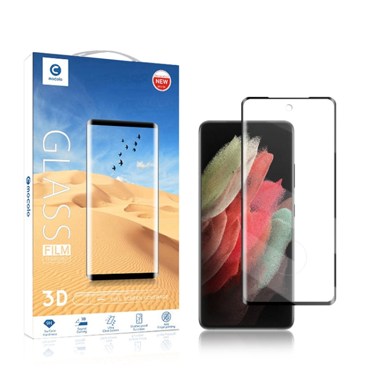 For Samsung Galaxy S22 Ultra 5G mocolo 9H 3D Full Screen Curved Surface Film(Black) - Galaxy S22 Ultra 5G Tempered Glass by mocolo | Online Shopping South Africa | PMC TechLife | Buy Now Pay Later Mobicred