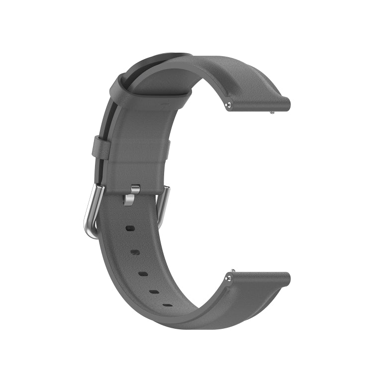 For Huawei Watch GT 3 46mm/GT Runner 22mm Round Tail Leather Watch Band(Grey) - Watch Bands by PMC TechLife | Online Shopping South Africa | PMC TechLife | Buy Now Pay Later Mobicred