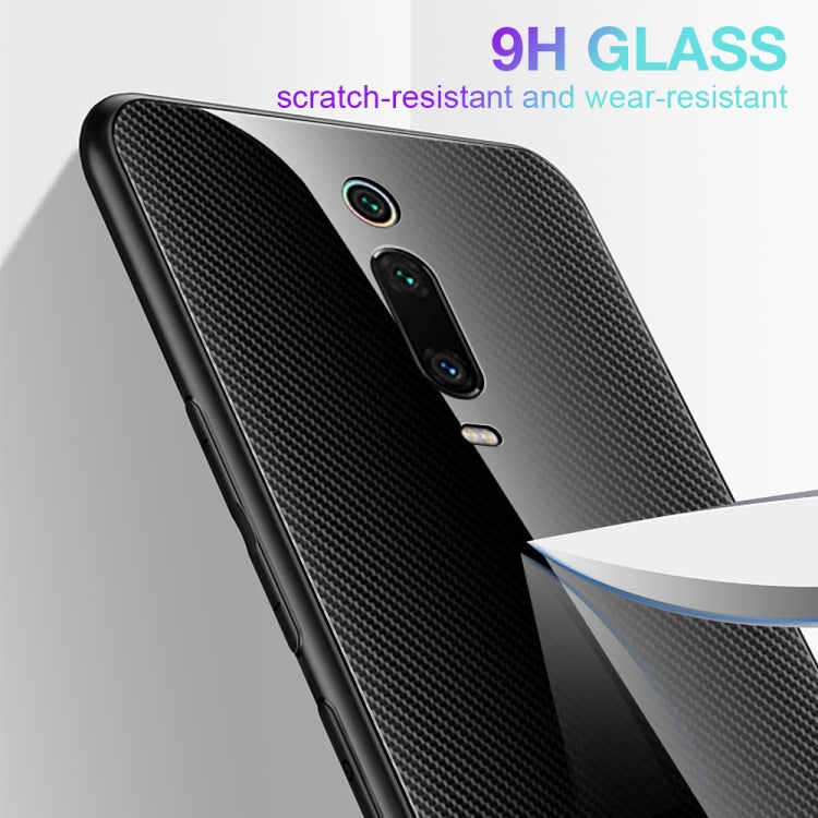 For Xiaomi Redmi K20 / K20 Pro / 9T Texture Gradient Glass Protective Case(Blue) - free shipping - PMC TechLife - Order now!