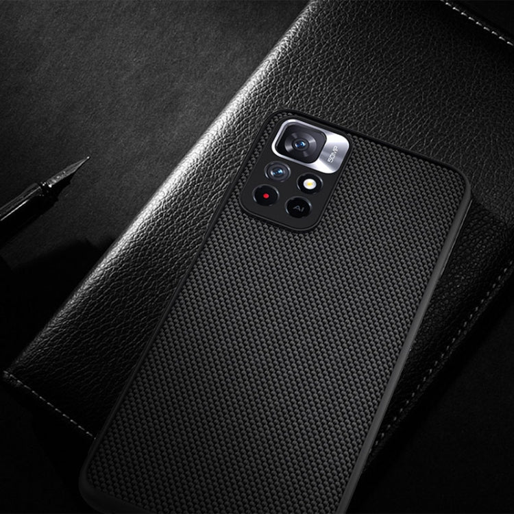 For Xiaomi Redmi Note 11 5G / 11T 5G / 11S 5G / Poco M4 Pro 5G NILLKIN 3D Textured Nylon Fiber TPU Phone Case(Black) - Redmi Note 11 Case by NILLKIN | Online Shopping South Africa | PMC Jewellery