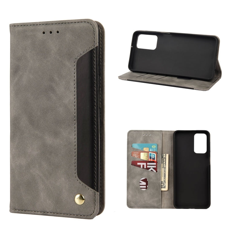 For Xiaomi Redmi Note 11 Pro Skin Feel Splicing Leather Phone Case(Grey) - Xiaomi Cases by PMC TechLife | Online Shopping South Africa | PMC TechLife | Buy Now Pay Later Mobicred
