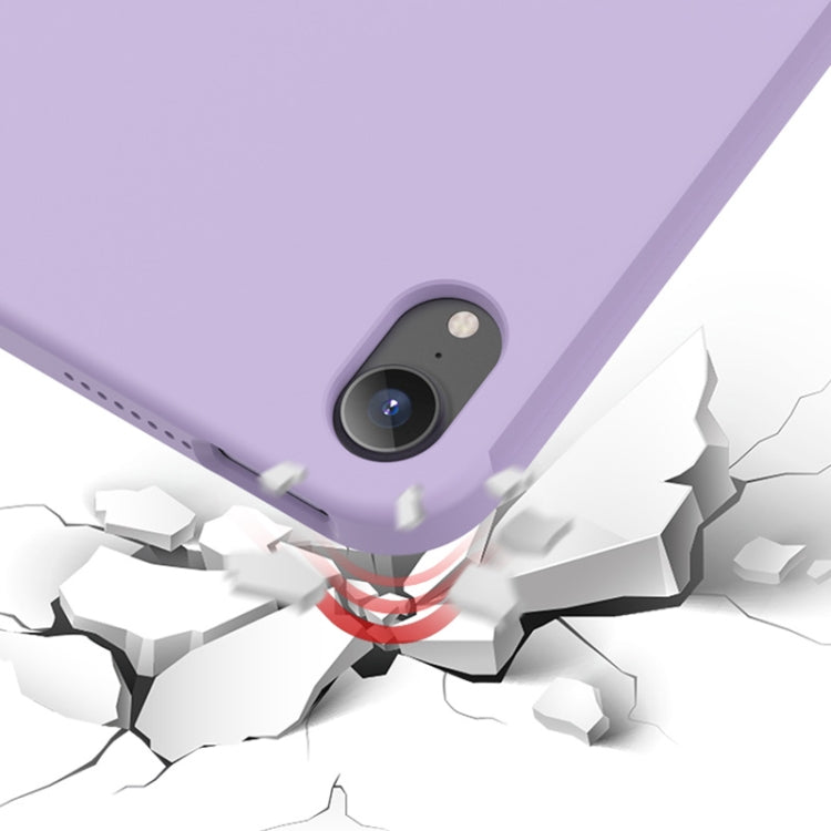 For iPad mini 2024 / mini 6 Mutural Silicone Microfiber Tablet Case(Lavender) - free shipping - PMC TechLife - Order now!