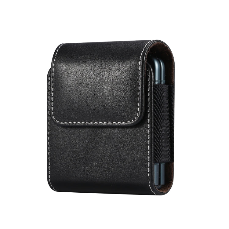 For Samsung Galaxy Z Flip3 5G Lamb Texture Waist Hanging Phone Case(Black) - free shipping - PMC TechLife - Order now!
