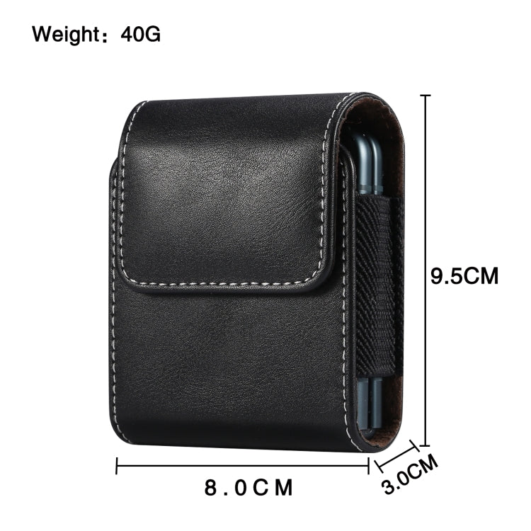 For Samsung Galaxy Z Flip3 5G Lamb Texture Waist Hanging Phone Case(Black) - free shipping - PMC TechLife - Order now!