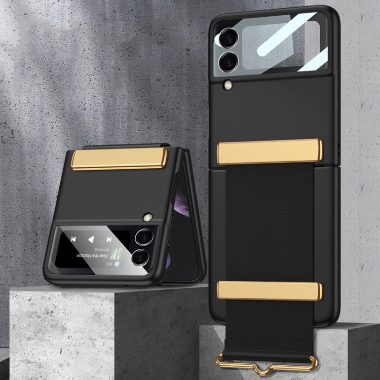 For Samsung Galaxy Z Flip3 5G GKK Ultra-thin Full Coverage Phone Case with Wristband(Black) - free shipping - PMC TechLife - Order now!