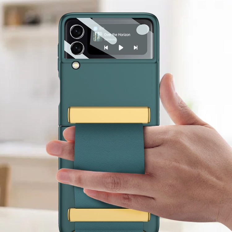 For Samsung Galaxy Z Flip3 5G GKK Ultra-thin Full Coverage Phone Case with Wristband(Silver) - Galaxy Phone Cases by GKK | Online Shopping South Africa | PMC TechLife | Buy Now Pay Later Mobicred