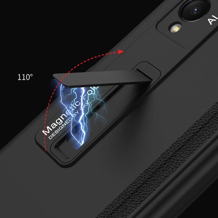 For Samsung Galaxy Z Fold3 5G GKK Magnetic Full Coverage Phone Flip Case with Holder(Gold) - Galaxy Phone Cases by GKK | Online Shopping South Africa | PMC TechLife | Buy Now Pay Later Mobicred