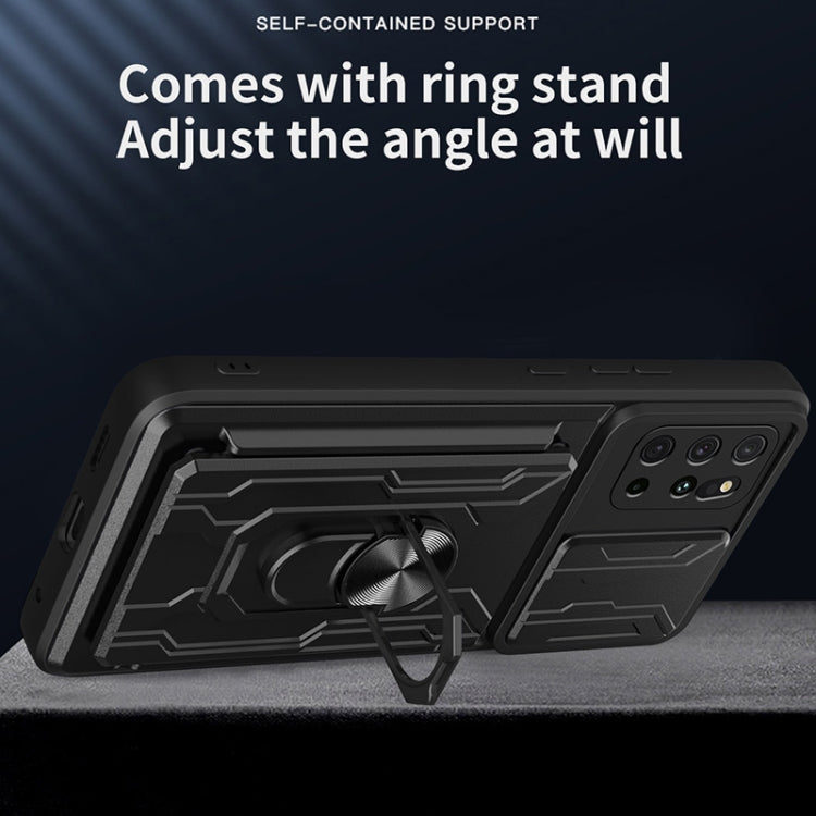 For Samsung Galaxy S20+ Camera Cover Phone Case with Card Slot & Holder(Black) - free shipping - PMC TechLife - Order now!