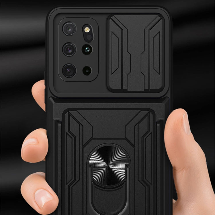 For Samsung Galaxy S20+ Camera Cover Phone Case with Card Slot & Holder(Black) - free shipping - PMC TechLife - Order now!