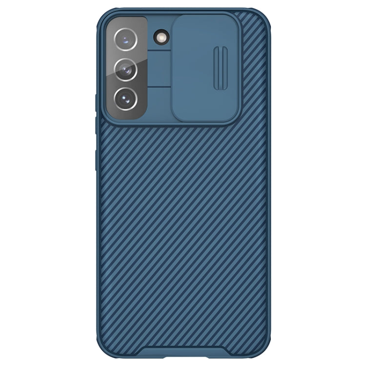 For Samsung Galaxy S22+ 5G NILLKIN Black Mirror Pro Series Camshield Phone Case(Blue) - Galaxy S22+ 5G Cases by NILLKIN | Online Shopping South Africa | PMC Jewellery