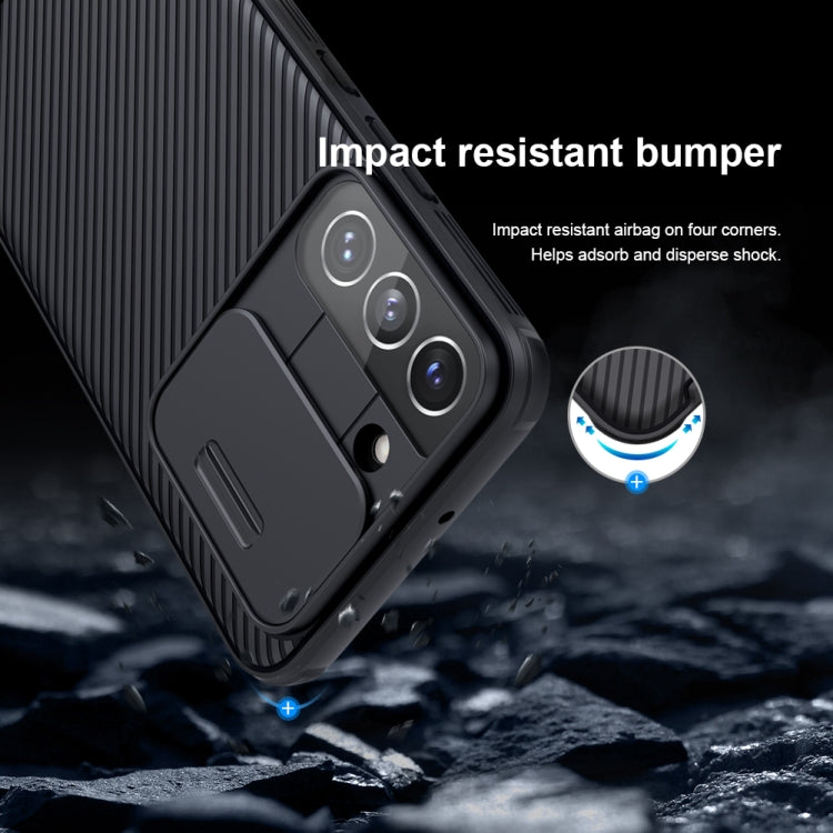 For Samsung Galaxy S22+ 5G NILLKIN Black Mirror Pro Series Camshield Phone Case(Blue) - free shipping - PMC TechLife - Order now!