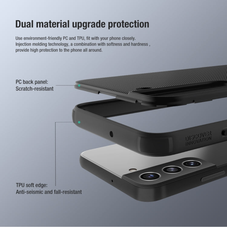 For Samsung Galaxy S22 5G NILLKIN Super Frosted Shield Pro PC + TPU Phone Case(Black) - free shipping - PMC TechLife - Order now!