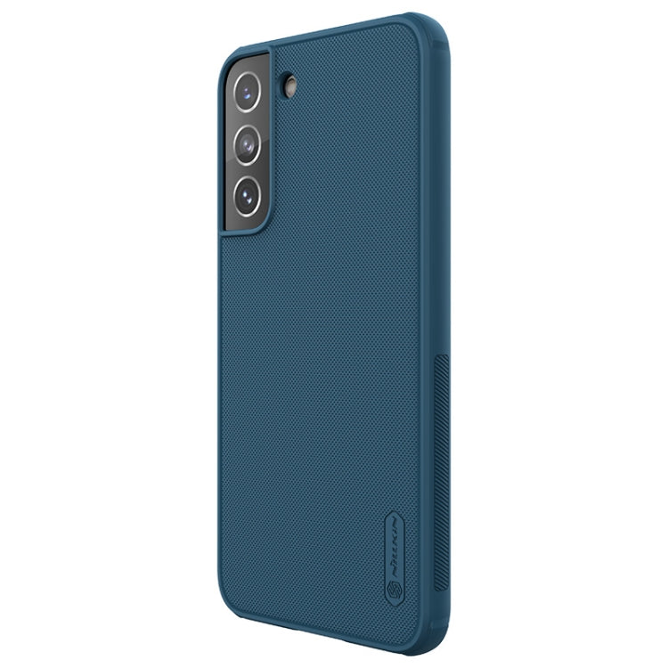 For Samsung Galaxy S22+ 5G NILLKIN Super Frosted Shield Pro PC + TPU Phone Case(Blue) - Galaxy S22+ 5G Cases by NILLKIN | Online Shopping South Africa | PMC Jewellery