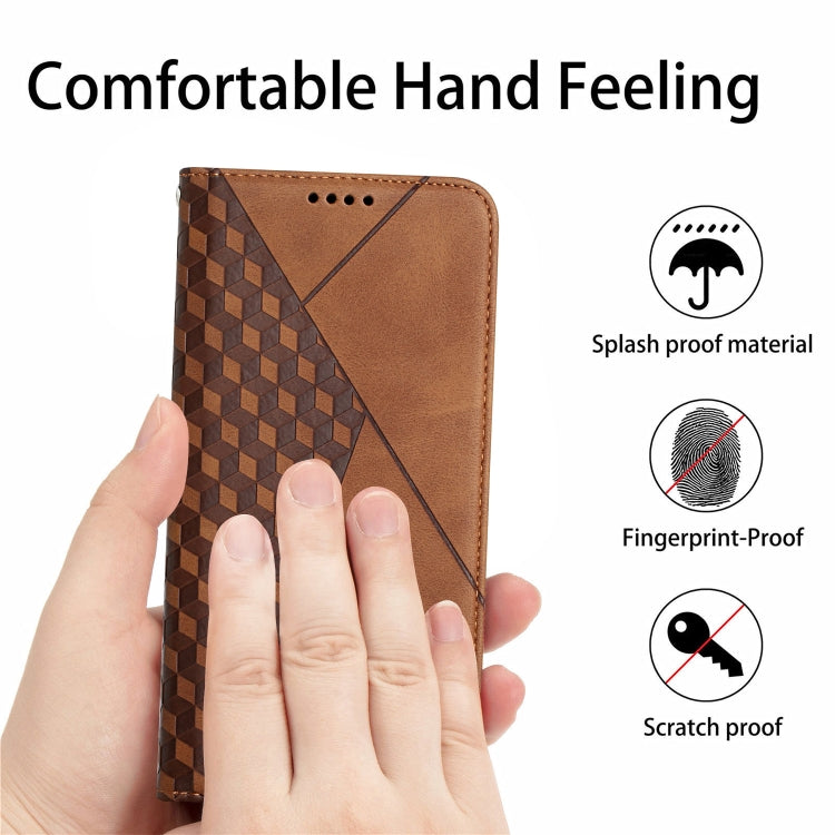 For Samsung Galaxy A33 5G Skin Feel Magnetic Leather Phone Case(Brown) - Galaxy Phone Cases by PMC TechLife | Online Shopping South Africa | PMC TechLife | Buy Now Pay Later Mobicred