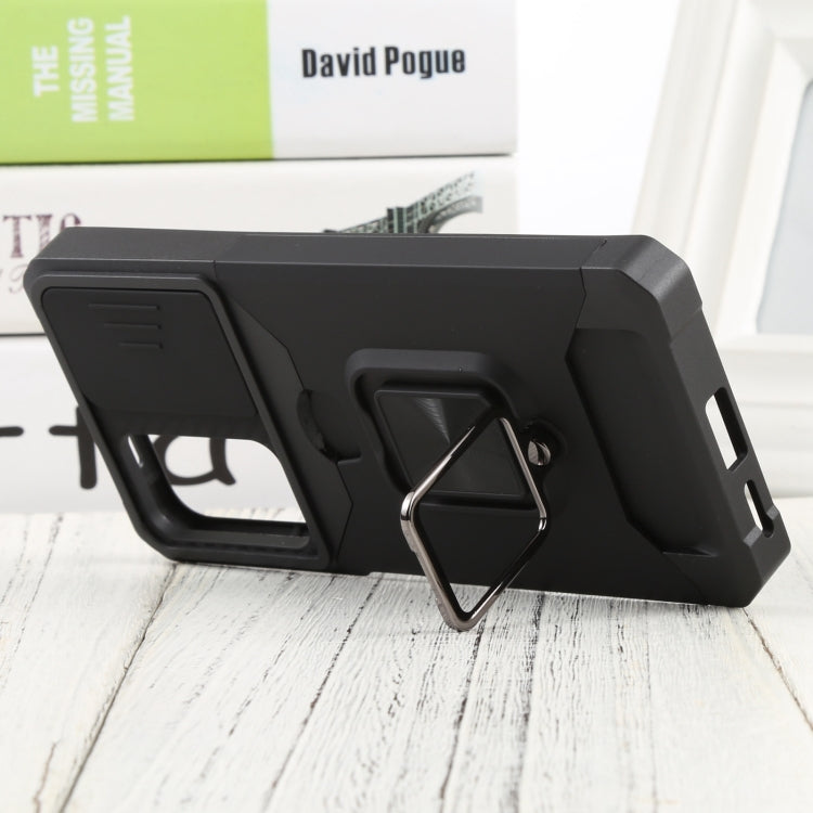 For Xiaomi Redmi Note 11 Pro 5G / 4G International Version Sliding Camera Cover Design PC + TPU Shockproof Phone Case(Black) - free shipping - PMC TechLife - Order now!