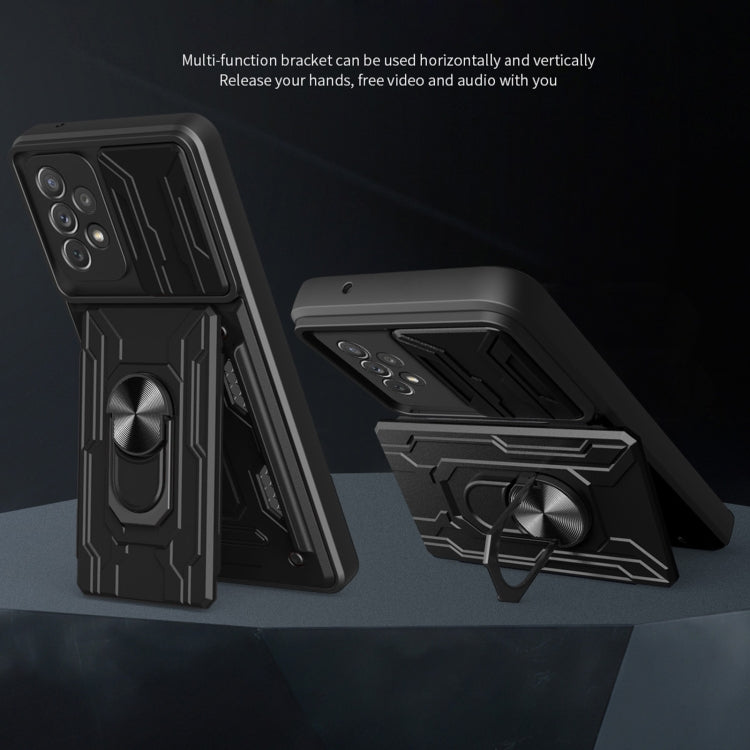 For Samsung Galaxy A53 5G Sliding Camshield Card Phone Case(Black) - Galaxy Phone Cases by PMC TechLife | Online Shopping South Africa | PMC TechLife | Buy Now Pay Later Mobicred