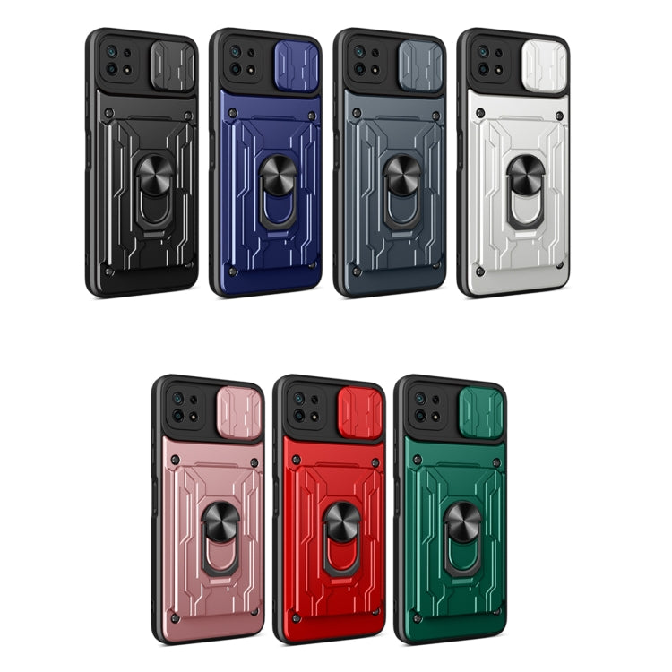 For Samsung Galaxy A22 5G Sliding Camshield Card Phone Case(Black) - free shipping - PMC TechLife - Order now!