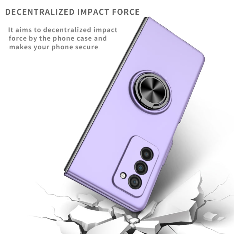 For Samsung Galaxy Z Fold2 5G Armor Ring Holder Phone Case(Purple) - free shipping - PMC TechLife - Order now!