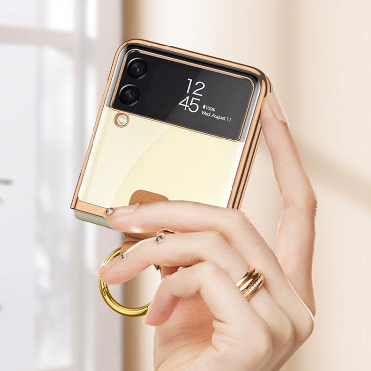 For Samsung Galaxy Z Flip3 5G GKK Phantom Electroplating Phone Case with Ring(Dark Green) - free shipping - PMC TechLife - Order now!