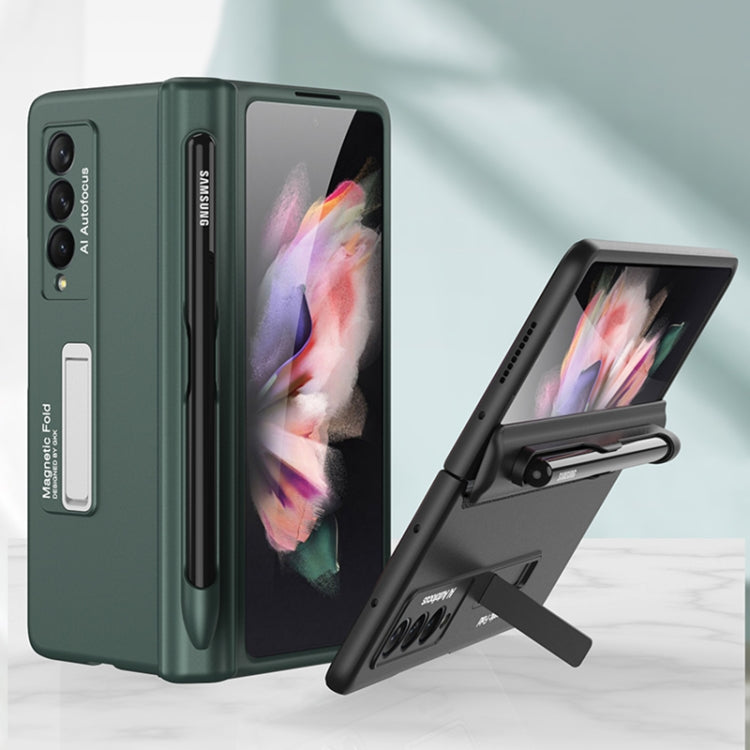 For Samsung Galaxy Z Fold3 5G GKK Magnetic Full Coverage Phone Flip Case with Pen Slot(Grey) - free shipping - PMC TechLife - Order now!