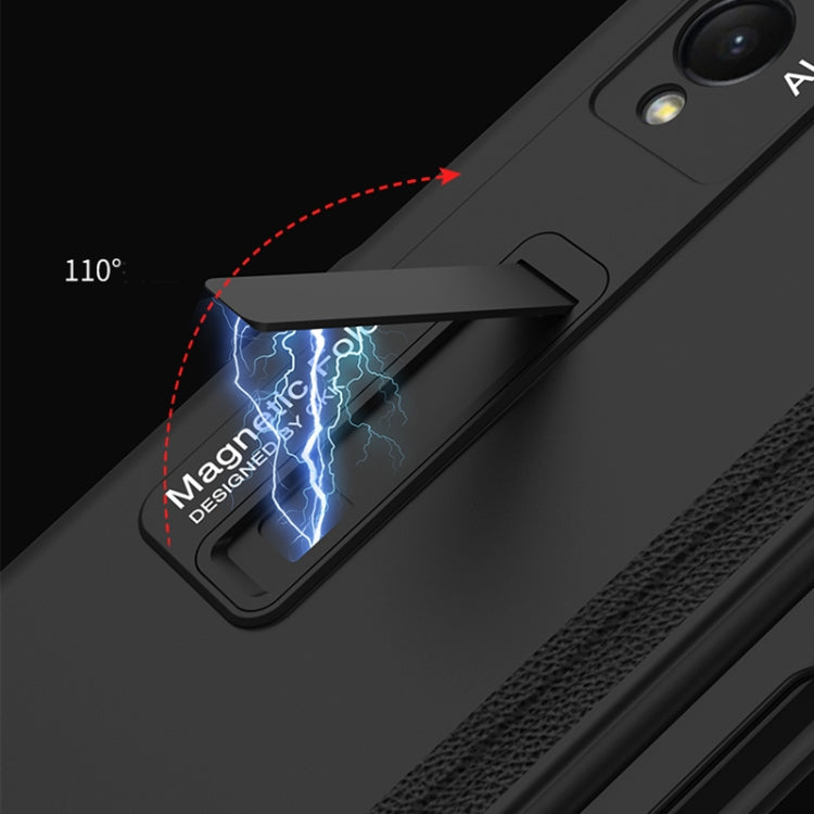 For Samsung Galaxy Z Fold3 5G GKK Magnetic Full Coverage Phone Flip Case with Pen Slot(Grey) - free shipping - PMC TechLife - Order now!