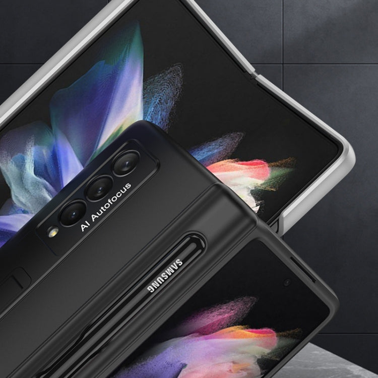 For Samsung Galaxy Z Fold3 5G GKK Magnetic Full Coverage Phone Flip Case with Pen Slot(Silver) - free shipping - PMC TechLife - Order now!