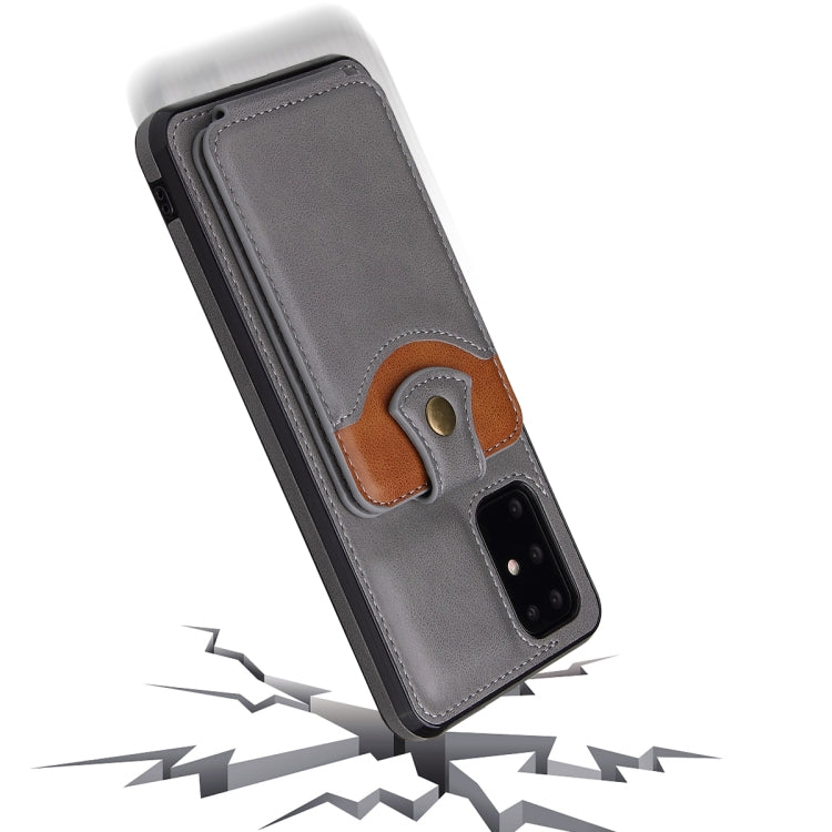For Samsung Galaxy S20+ Soft Skin Leather Wallet Bag Phone Case(Grey) - Galaxy Phone Cases by PMC TechLife | Online Shopping South Africa | PMC TechLife | Buy Now Pay Later Mobicred