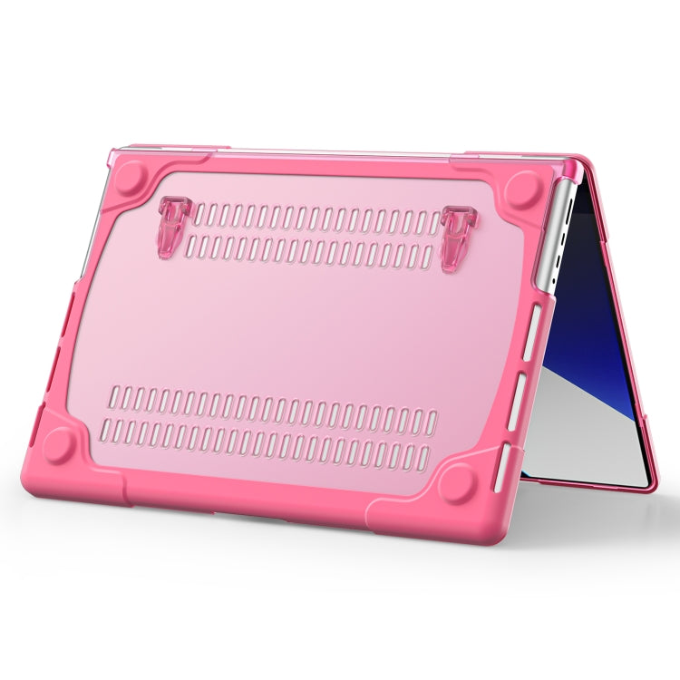 TPU + PC Two Color Laptop Protective Case For MacBook Pro 14.2 inch A2442 2021(Rose Red) - MacBook Pro Cases by PMC TechLife | Online Shopping South Africa | PMC TechLife | Buy Now Pay Later Mobicred