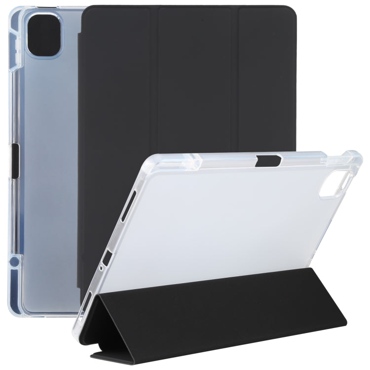 For Xiaomi Mi Pad 5 Pen Slot Transparent Back Cover Leather Tablet Case(Black) - free shipping - PMC TechLife - Order now!
