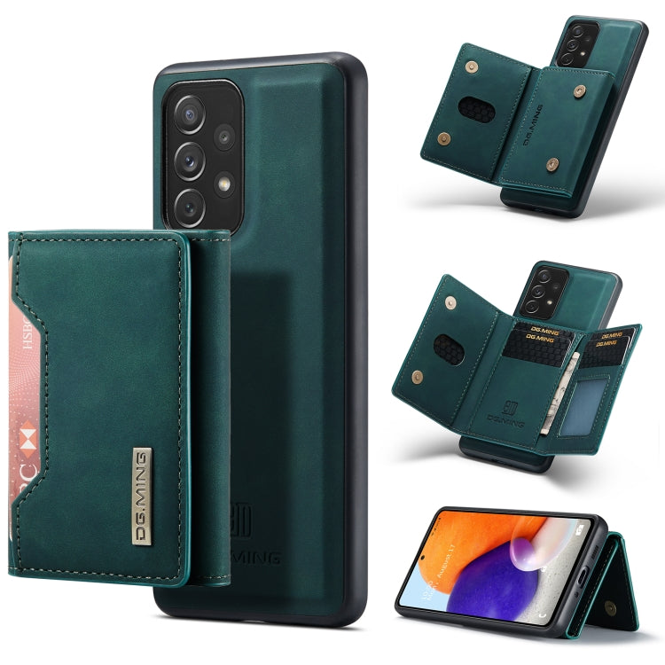 For Samsung Galaxy A73 5G DG.MING M2 Series 3-Fold Multi Card Bag + Phone Case(Green) - Galaxy Phone Cases by DG.MING | Online Shopping South Africa | PMC TechLife | Buy Now Pay Later Mobicred