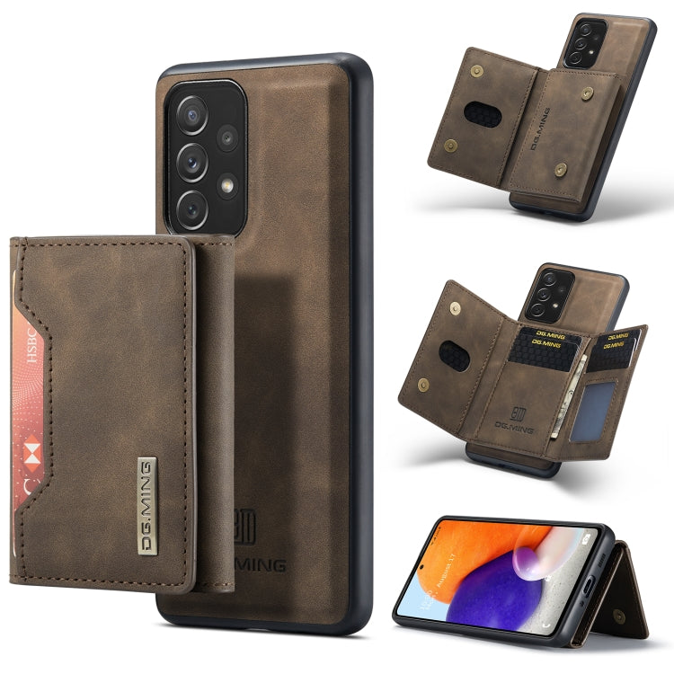 For Samsung Galaxy A73 5G DG.MING M2 Series 3-Fold Multi Card Bag + Phone Case(Coffee) - free shipping - PMC TechLife - Order now!