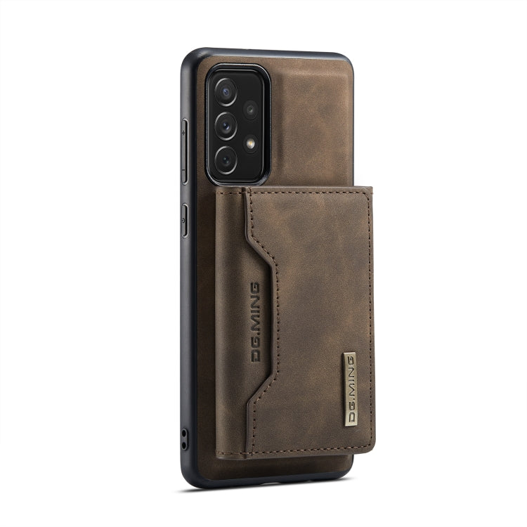 For Samsung Galaxy A73 5G DG.MING M2 Series 3-Fold Multi Card Bag + Phone Case(Coffee) - free shipping - PMC TechLife - Order now!