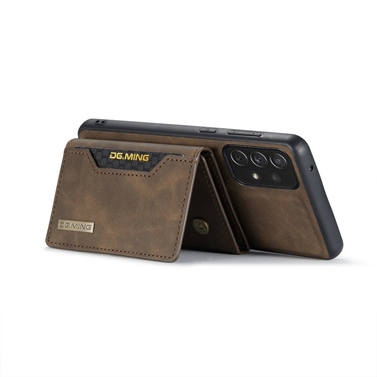 For Samsung Galaxy A73 5G DG.MING M2 Series 3-Fold Multi Card Bag + Phone Case(Coffee) - free shipping - PMC TechLife - Order now!