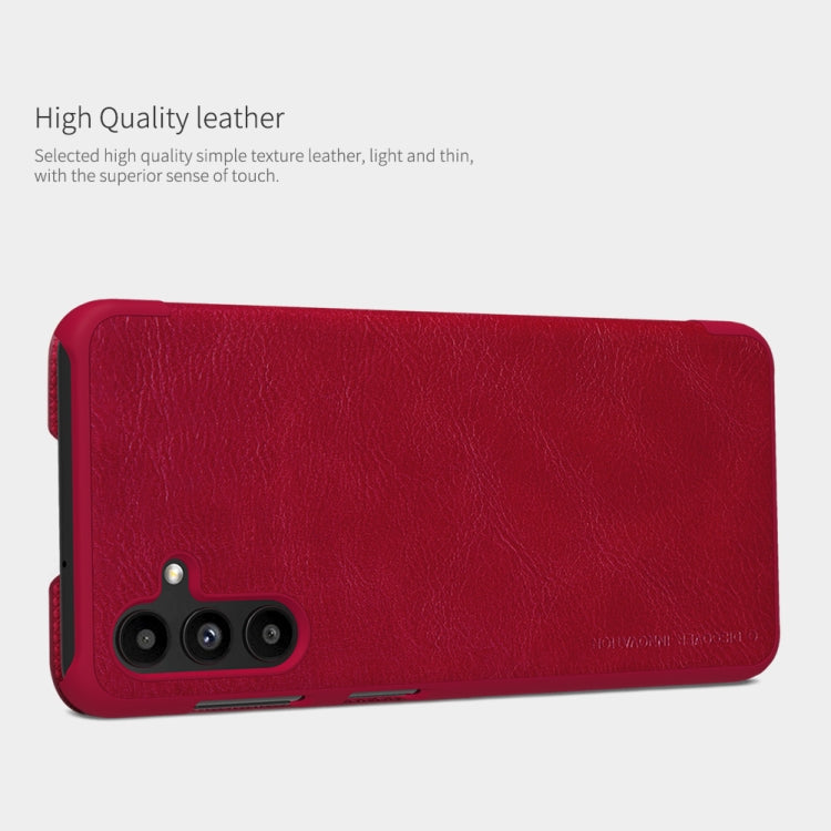 For Samsung Galaxy A13 5G NILLKIN QIN Series Crazy Horse Texture Leather Phone Case(Red) - Galaxy Phone Cases by NILLKIN | Online Shopping South Africa | PMC Jewellery