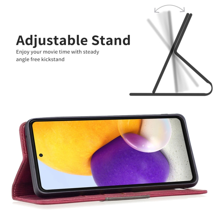For Samsung Galaxy A73 5G Magnetic Splicing Leather Phone Case(Red) - free shipping - PMC TechLife - Order now!