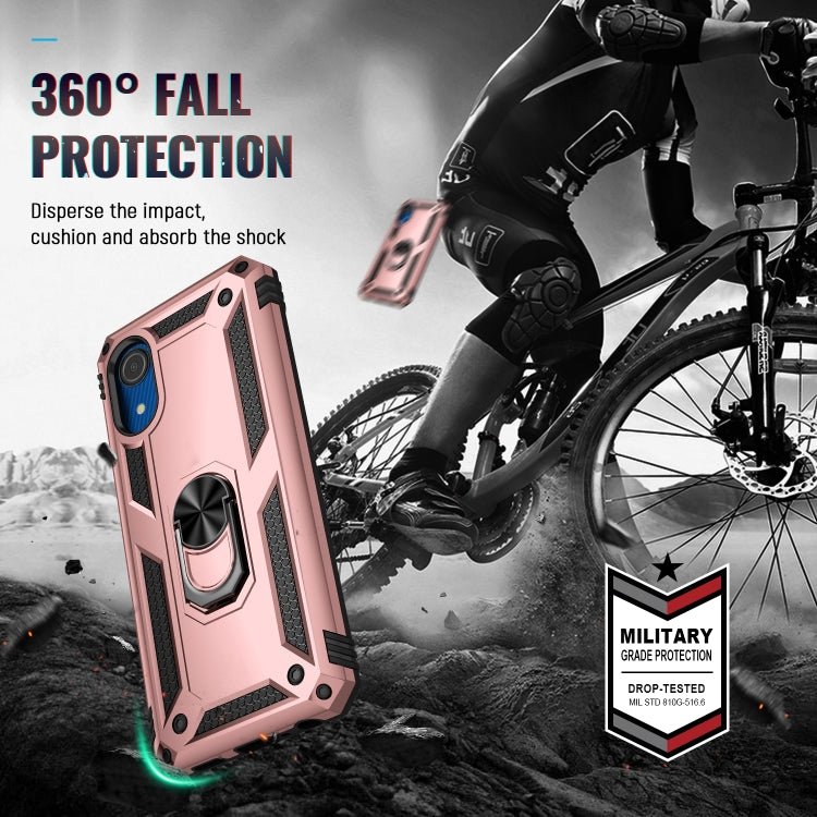 For Samsung Galaxy A03 Core 164mm Shockproof TPU + PC Phone Case with Holder(Rose Gold) - free shipping - PMC TechLife - Order now!
