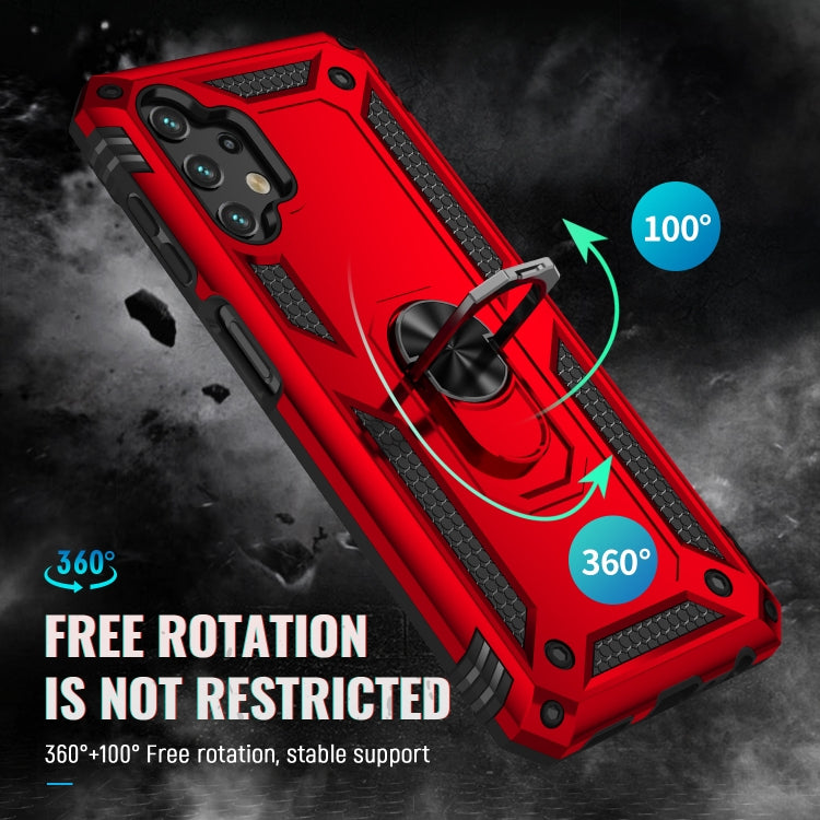 For Samsung Galaxy A13 4G Shockproof TPU + PC Phone Case with Holder(Red) - Galaxy Phone Cases by PMC TechLife | Online Shopping South Africa | PMC TechLife | Buy Now Pay Later Mobicred